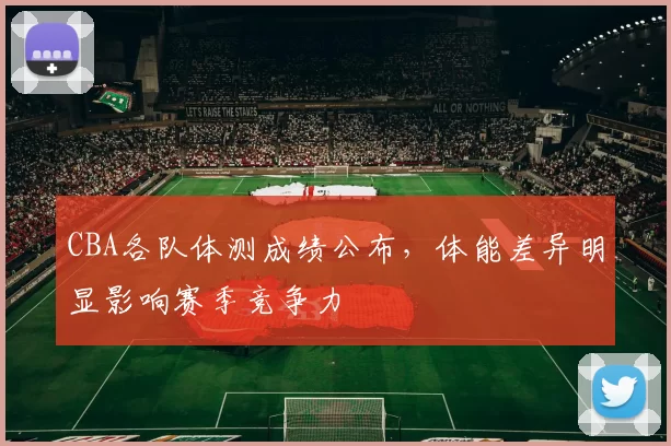 CBA各队体测成绩公布,体能差异明显影响赛季竞争力