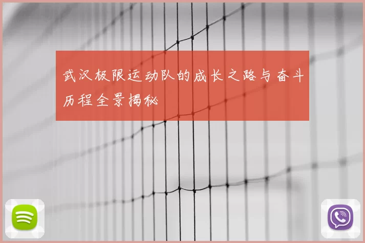武汉极限运动队的成长之路与奋斗历程全景揭秘